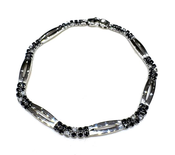 Bracciale Sommer Uomo Classico Uomo in Oro bianco Diamante 0.28 Ct DOPPIO TENNIS UOMO - DOPPIO TENNIS UOMO
